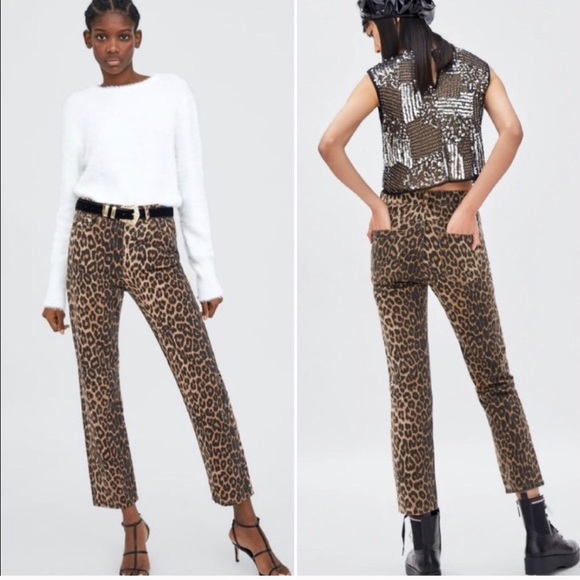 Zara Denim - NWT Zara Cheetah Jeans